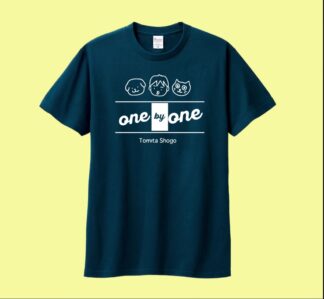 Tシャツ「ONE BY ONE」インディゴ